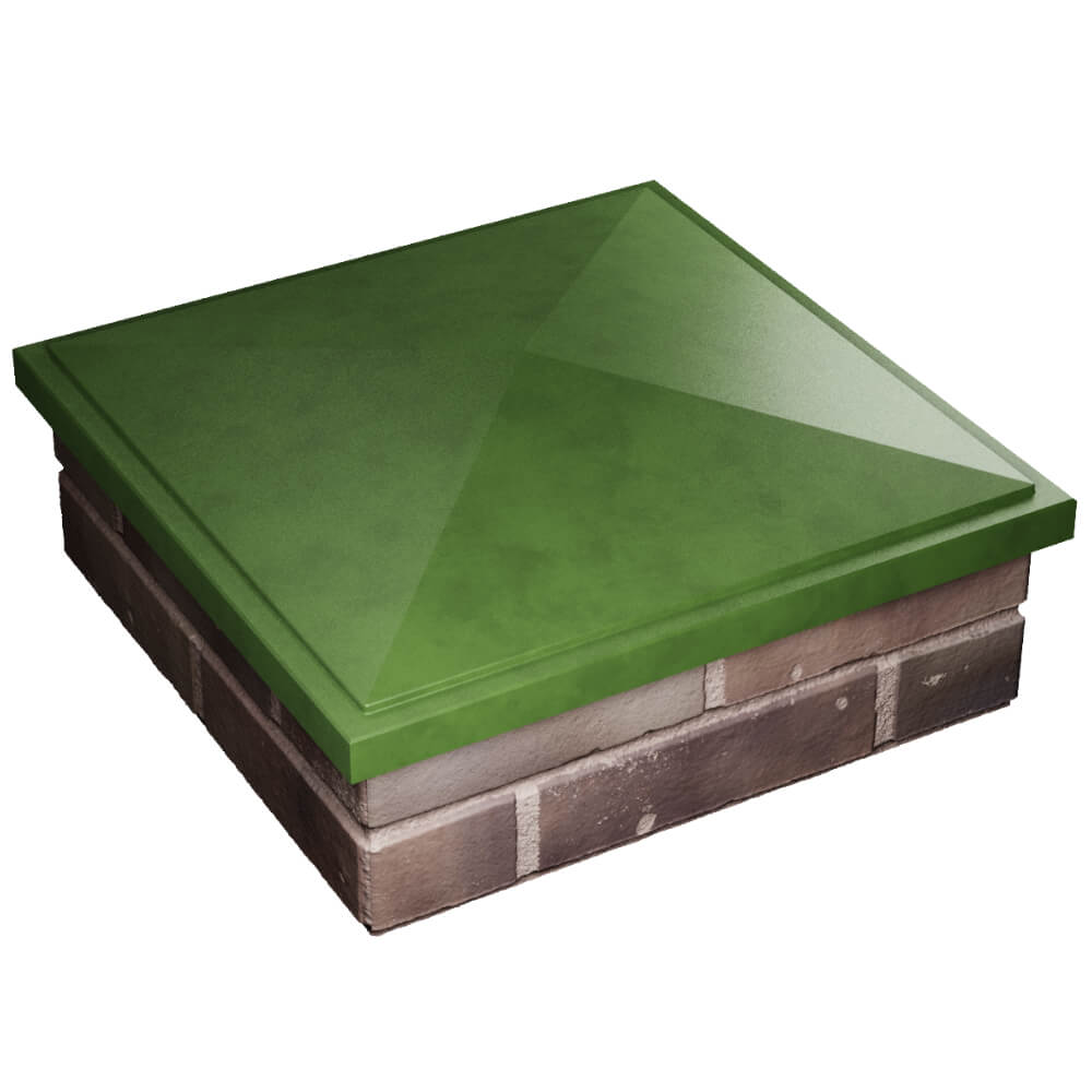 Колпак Zking БонаМоно Зеленый на столб 2х2 кирпича (515х515, 530х530мм) в Гуково фото