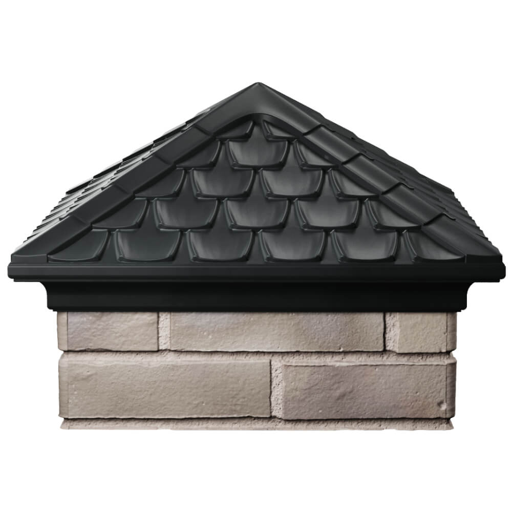 Колпак Zking Эльбрус Черный на столб 1.5х1.5 кирпича (385х385мм) Гуково фото