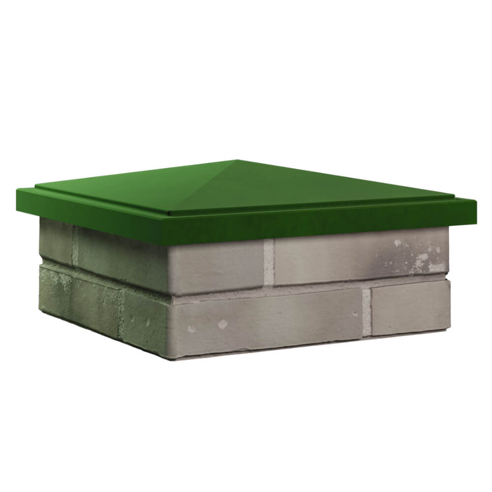 Колпак Zking БонаМоно Зеленый на столб 1.5х1.5 кирпича (385х385, 400х400мм) в Гуково фото