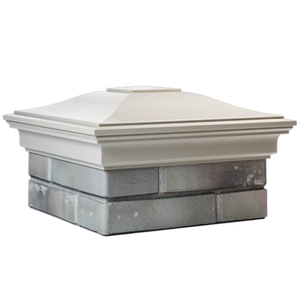 Колпак Zking Монблан Бежевый на столб 1.5х1.5 кирпича (385х385мм) в Гуково фото