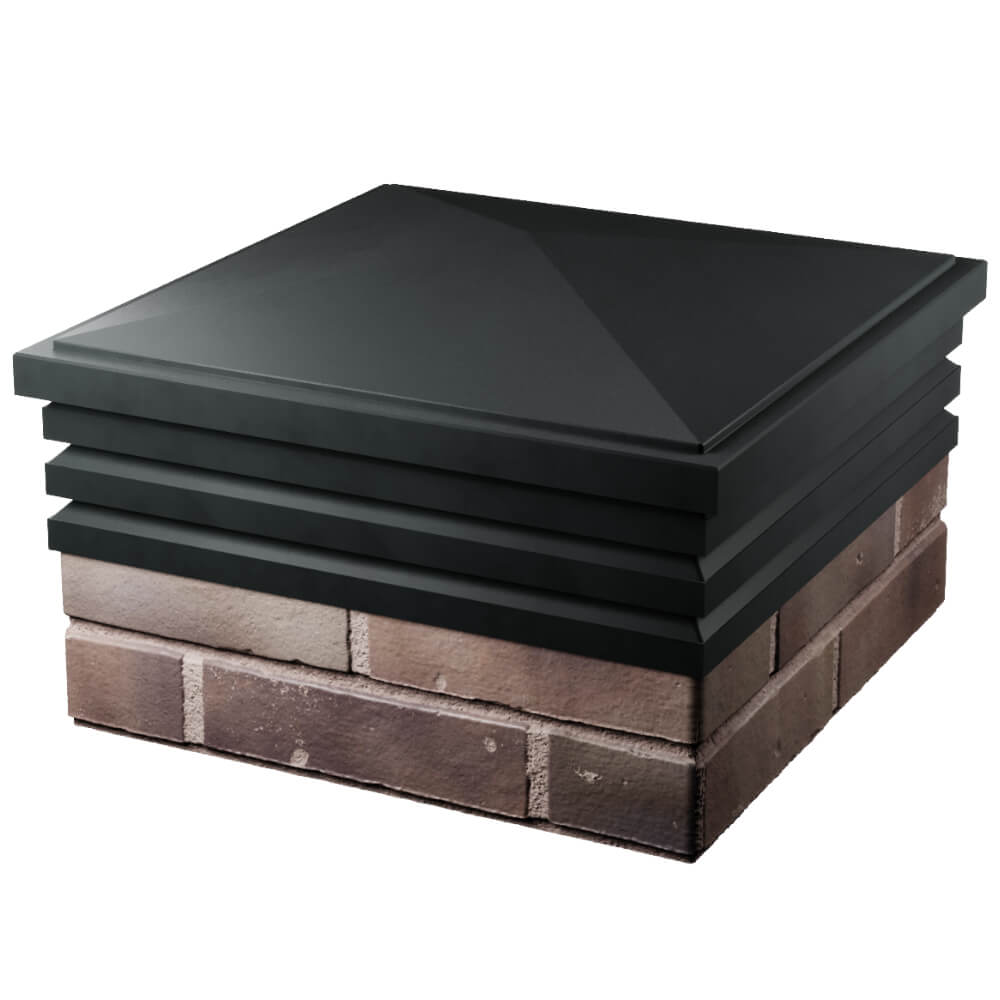 Колпак Zking Бона ХайТек Черный на столб 2х2 кирпича (513х513мм) в Гуково фото