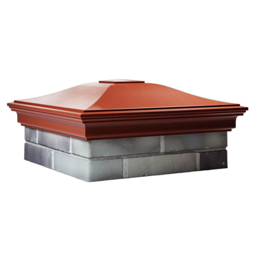 Колпак Zking Монблан Красный на столб 2х2 кирпича (515х515мм) в Гуково фото