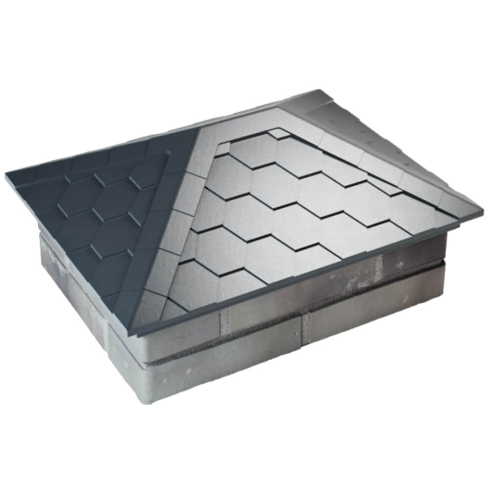 Колпак Zking Эверест Серый на столб 2х1.5 кирпича (520х390мм) Гуково фото