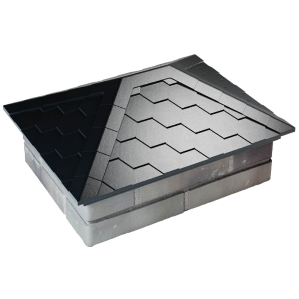 Колпак Zking Эверест Черный на столб 2х1.5 кирпича (520х390мм) Гуково фото