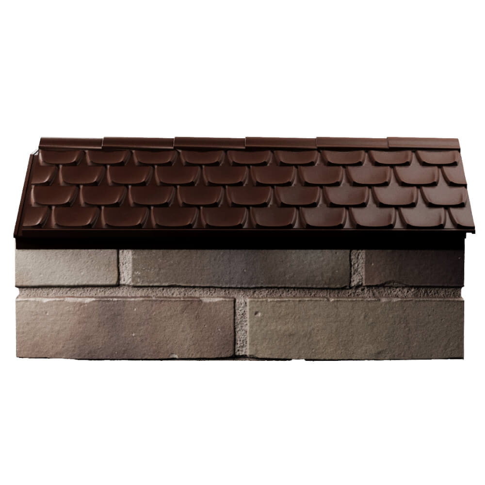 Парапет Zking Эльбрус Коричневый с посадкой на 1 кирпич (255мм) в Гуково фото