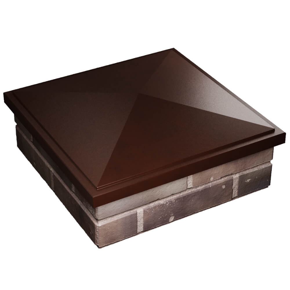 Колпак Zking БонаМоно Коричневый на столб 2х2 кирпича (515х515, 530х530мм) в Гуково фото