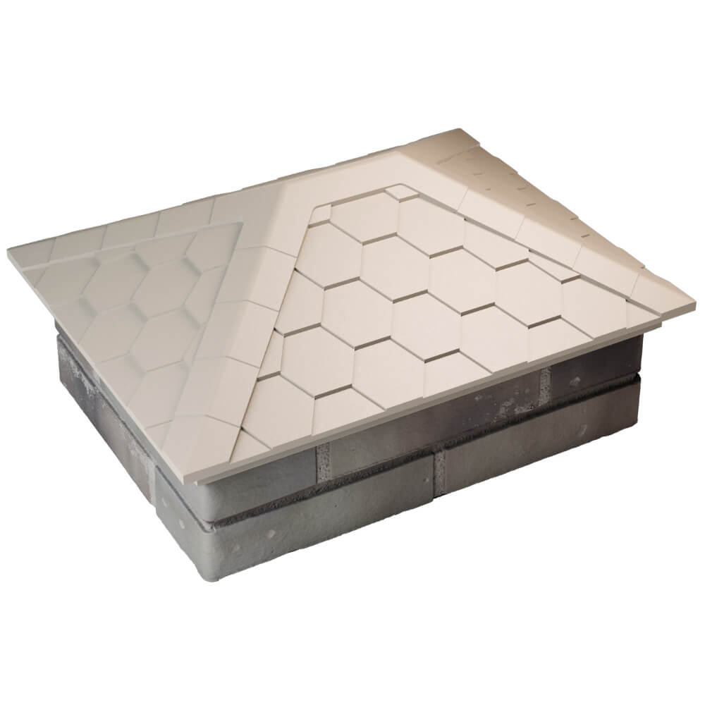 Колпак Zking Эверест Бежевый на столб 2х1.5 кирпича (520х390мм) Гуково фото