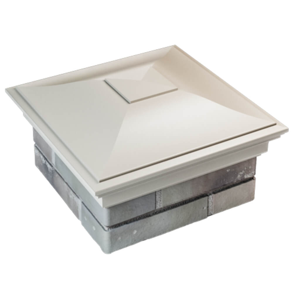 Колпак Zking Монблан Бежевый на столб 1.5х1.5 кирпича (385х385мм) в Гуково фото