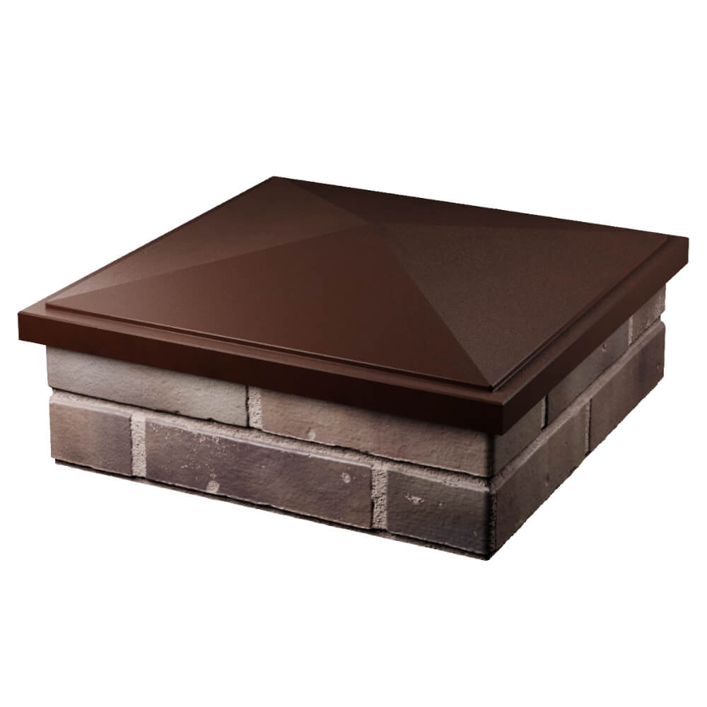 Колпак Zking БонаМоно Коричневый на столб 2х2 кирпича (515х515, 530х530мм) в Гуково фото