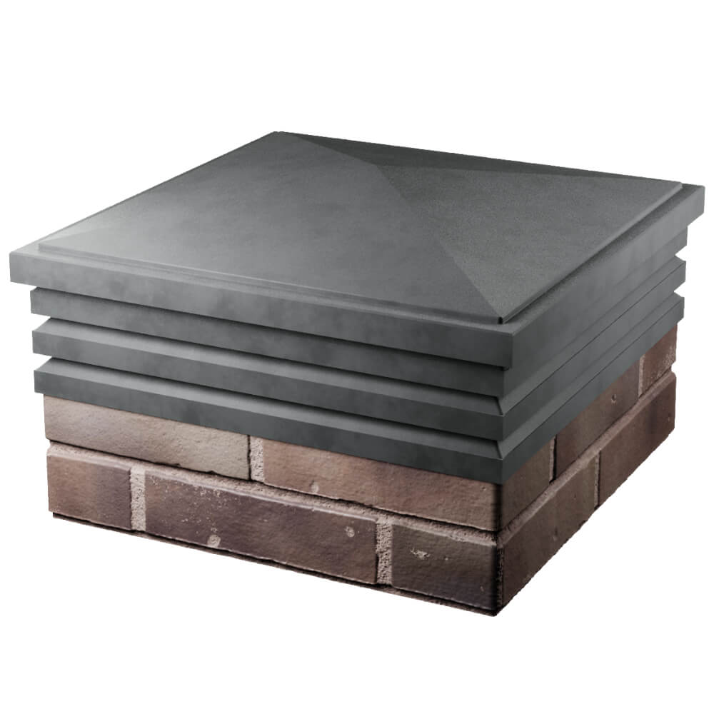 Колпак Zking Бона ХайТек Серый на столб 2х2 кирпича (513х513мм) в Гуково фото