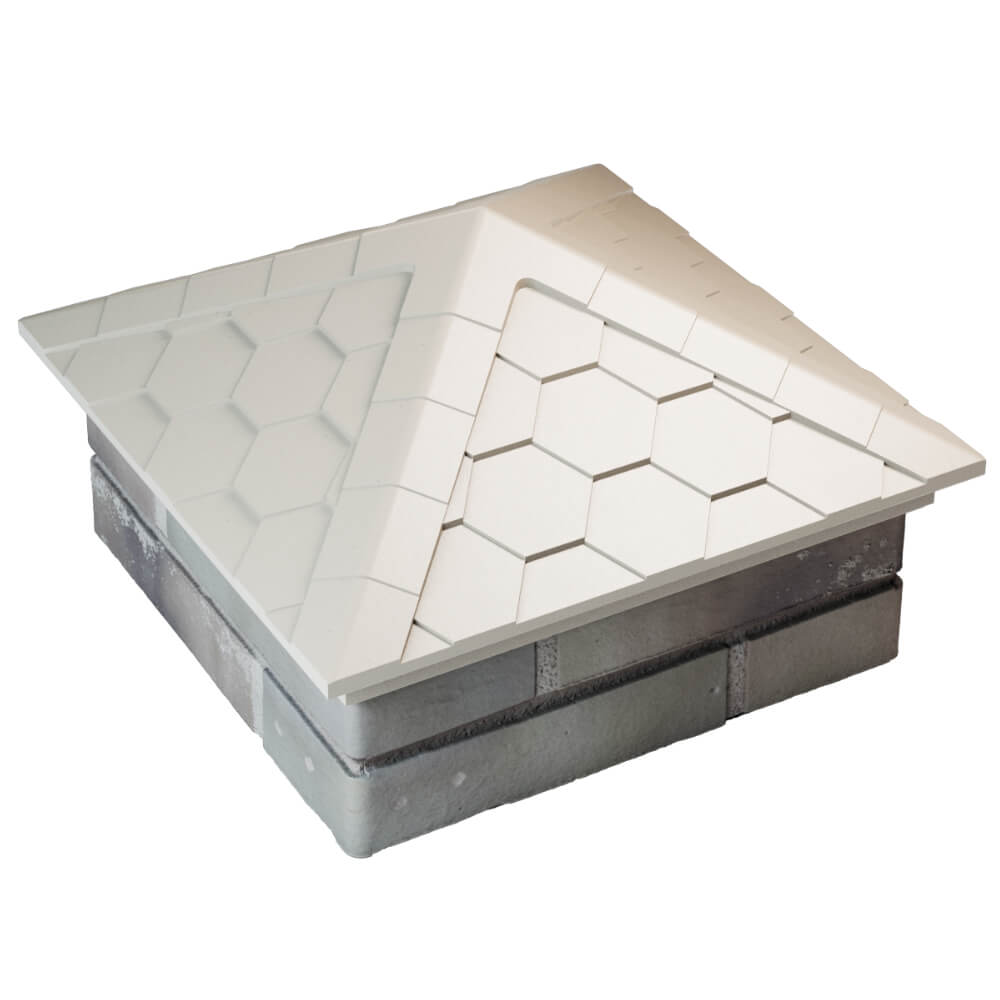 Колпак Zking Эверест Бежевый на столб 1.5х1.5 кирпича (390х390мм) в Гуково фото