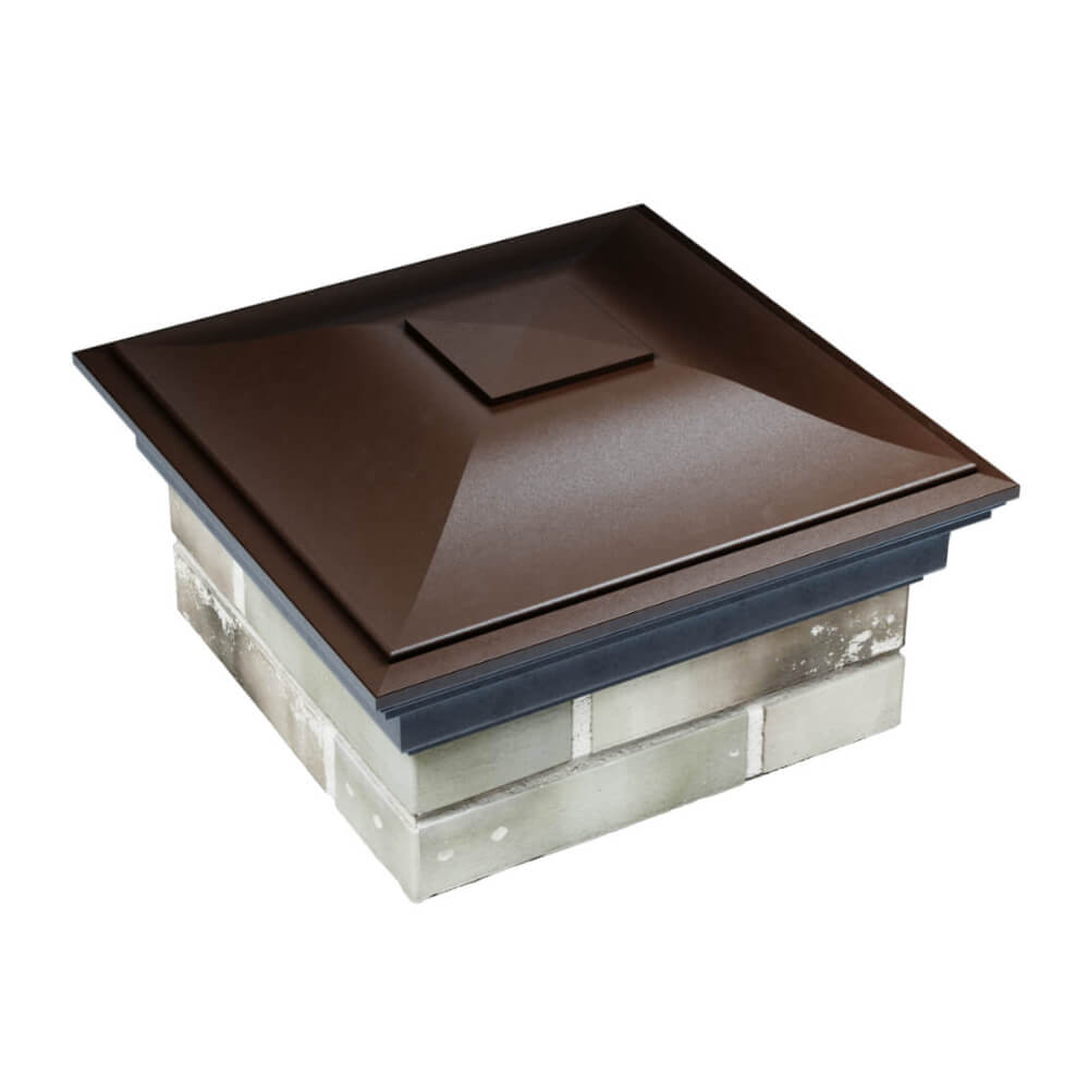 Колпак Zking Монблан Коричневый на столб 1.5х1.5 еврокирпича 0.7НФ (355х355мм) в Гуково фото