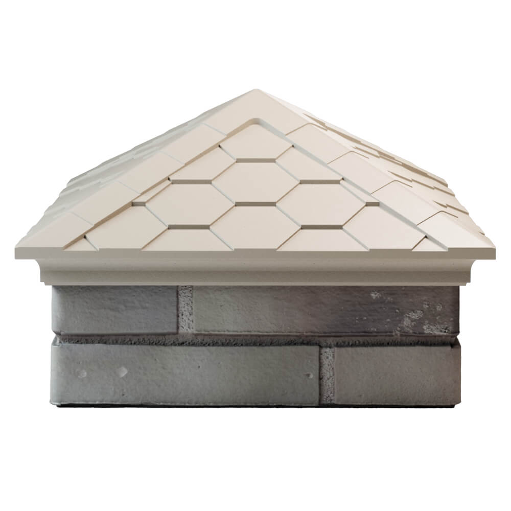 Колпак Zking Эверест Бежевый на столб 1.5х1.5 кирпича (390х390мм) Гуково фото