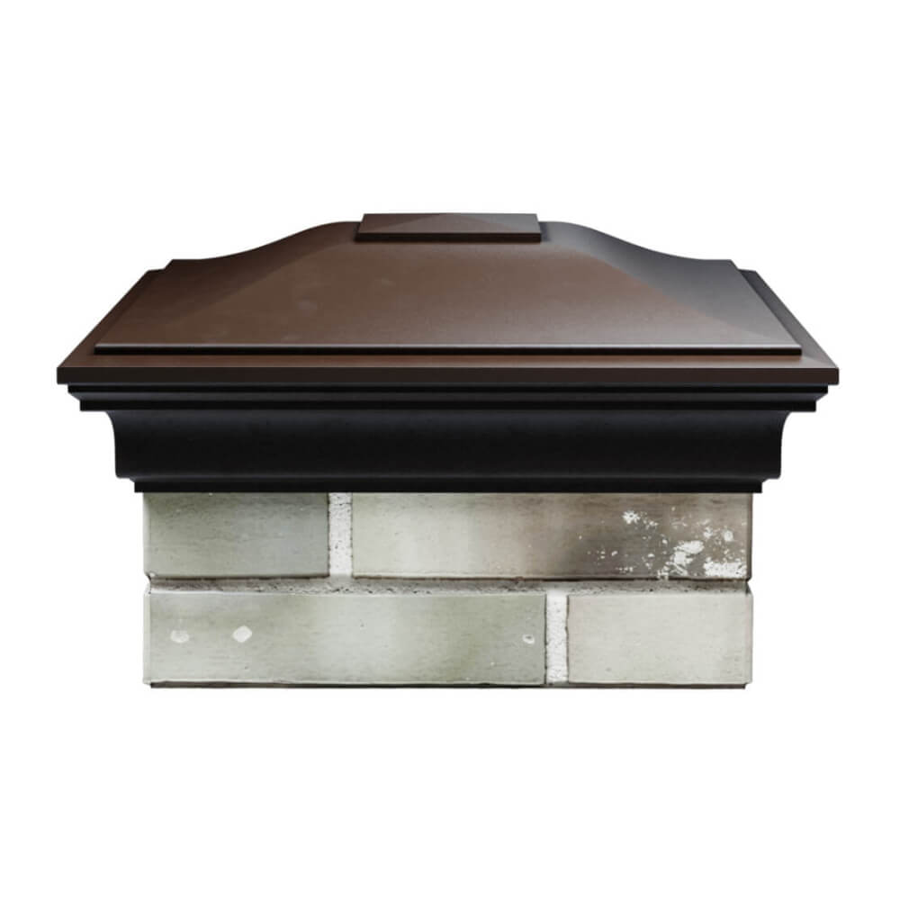 Колпак Zking Монблан Коричневый на столб 1.5х1.5 еврокирпича 0.7НФ (355х355мм) Гуково фото