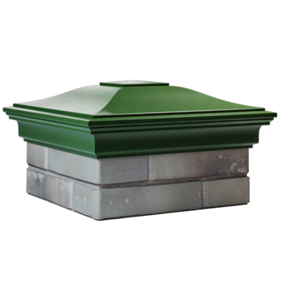 Колпак Zking Монблан Зеленый на столб 1.5х1.5 кирпича (385х385мм) в Гуково фото