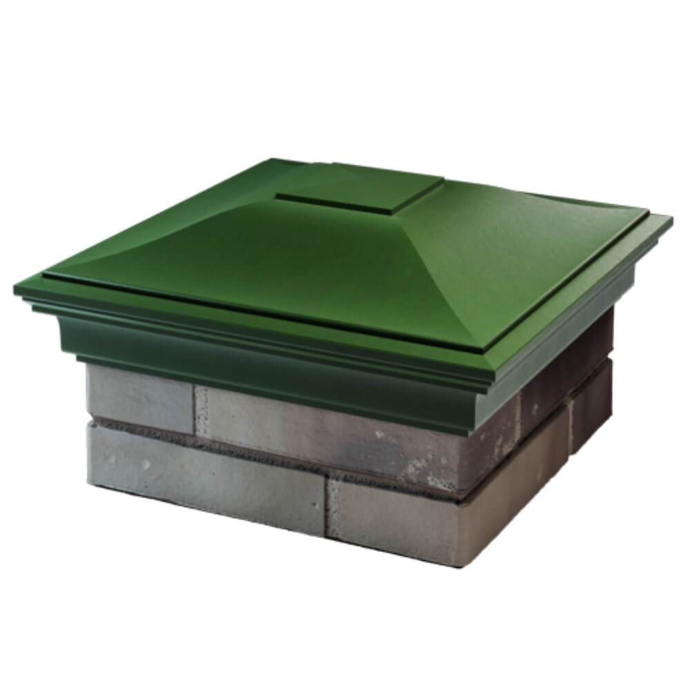 Колпак Zking Монблан Зеленый на столб 1.5х1.5 кирпича (385х385мм) в Гуково фото
