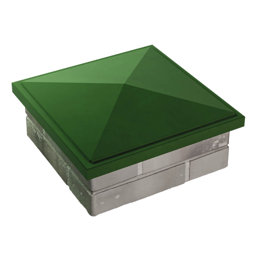 Колпак Zking БонаМоно Зеленый на столб 1.5х1.5 кирпича (385х385, 400х400мм) в Гуково фото