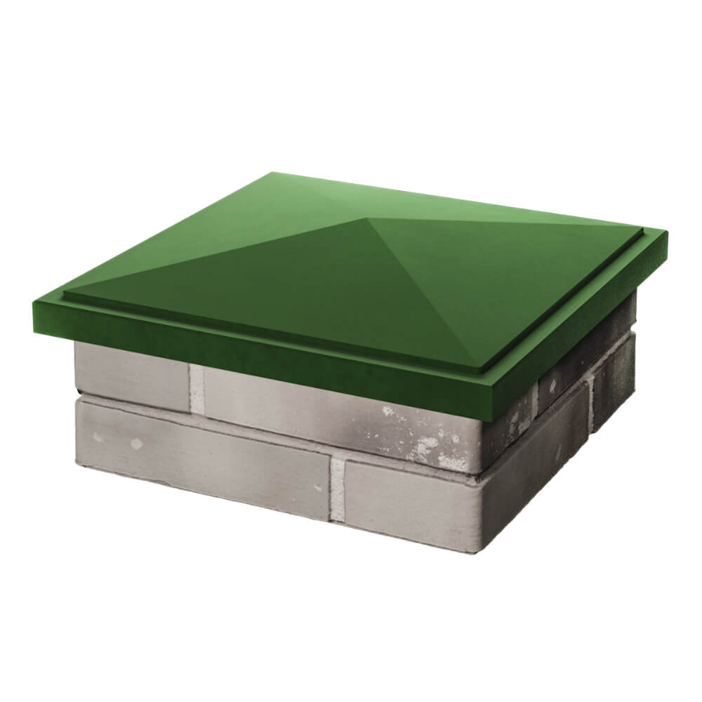 Колпак Zking БонаМоно Зеленый на столб 1.5х1.5 кирпича (385х385, 400х400мм) в Гуково фото