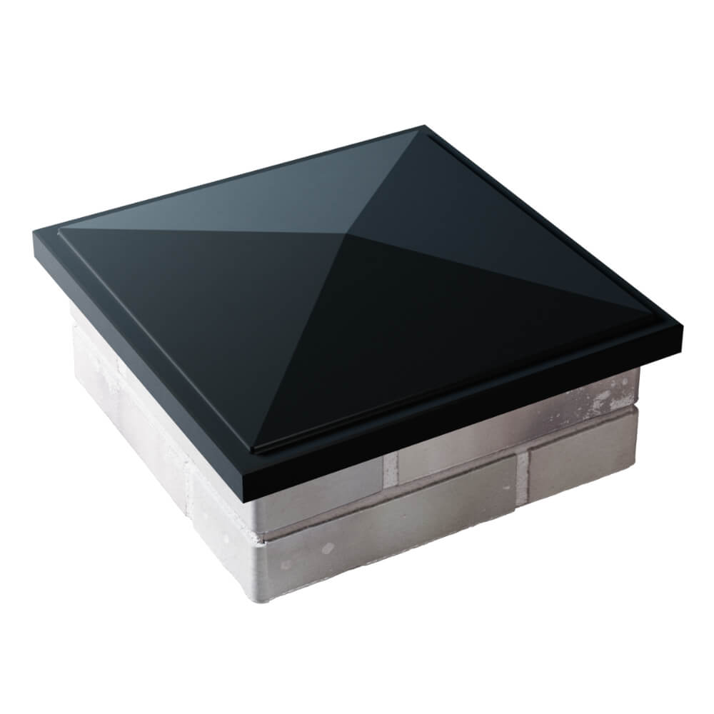 Колпак Zking БонаМоно Черный на столб 1.5х1.5 кирпича (385х385, 400х400мм) в Гуково фото