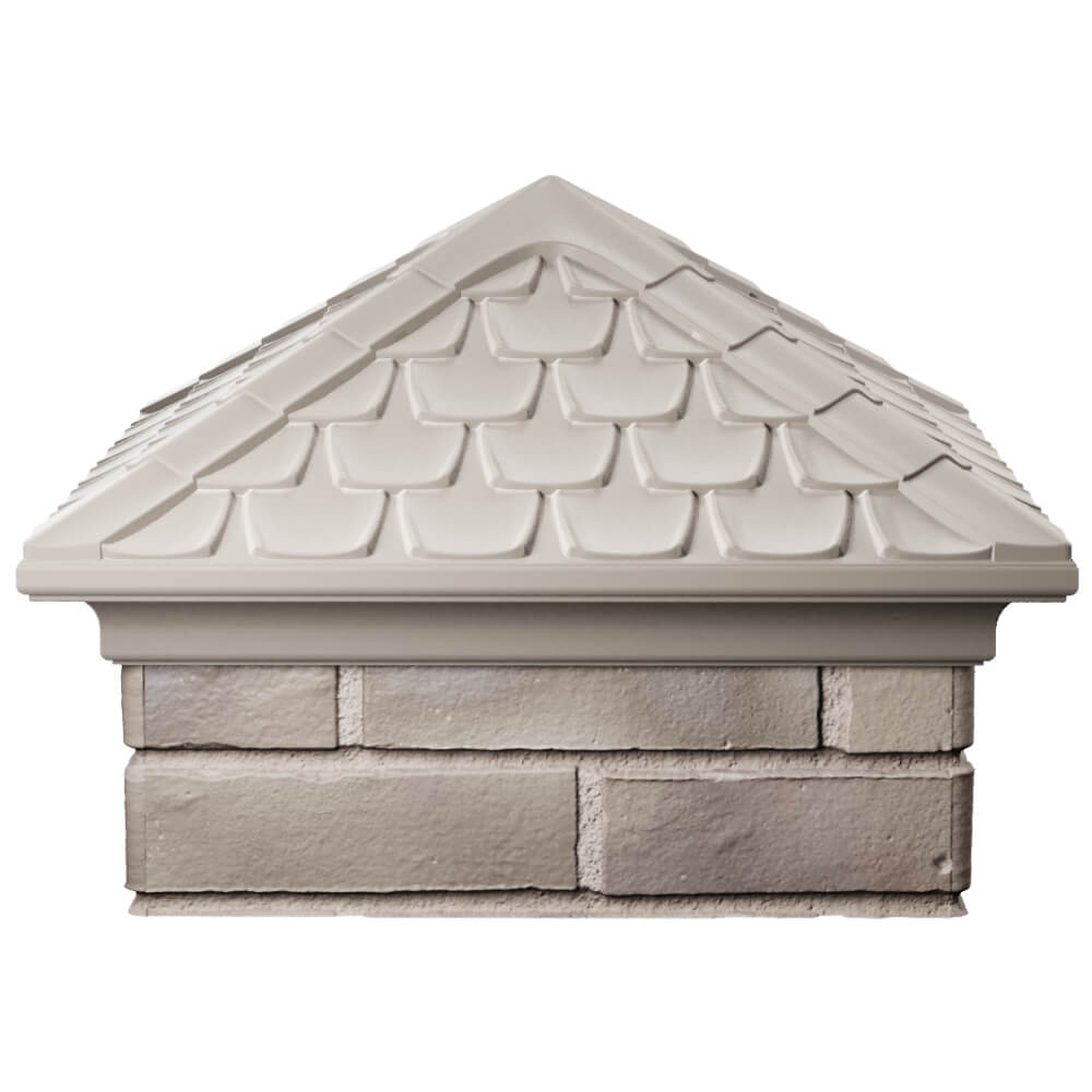 Колпак Zking Эльбрус Бежевый на столб 1.5х1.5 кирпича (385х385мм) Гуково фото