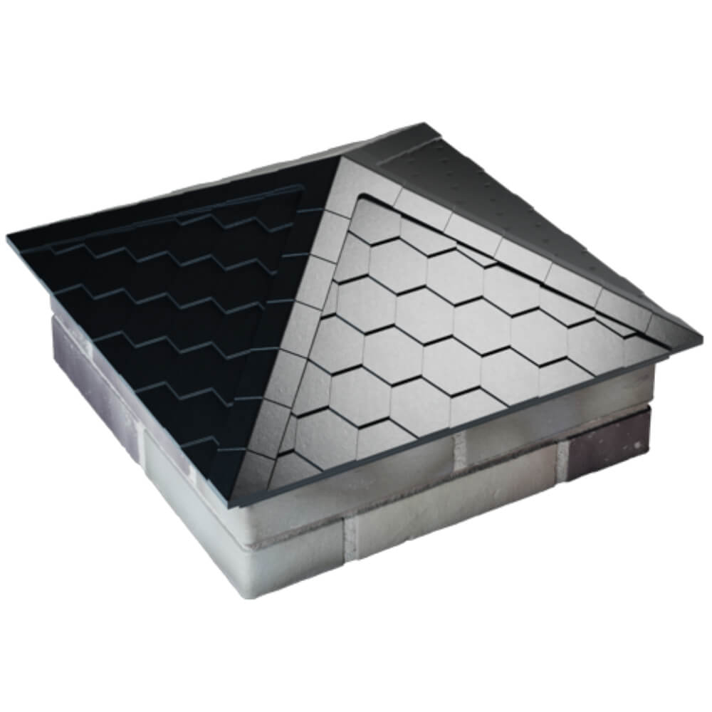 Колпак Zking Эверест Черный на столб 2х2 кирпича (535х535мм) Гуково фото