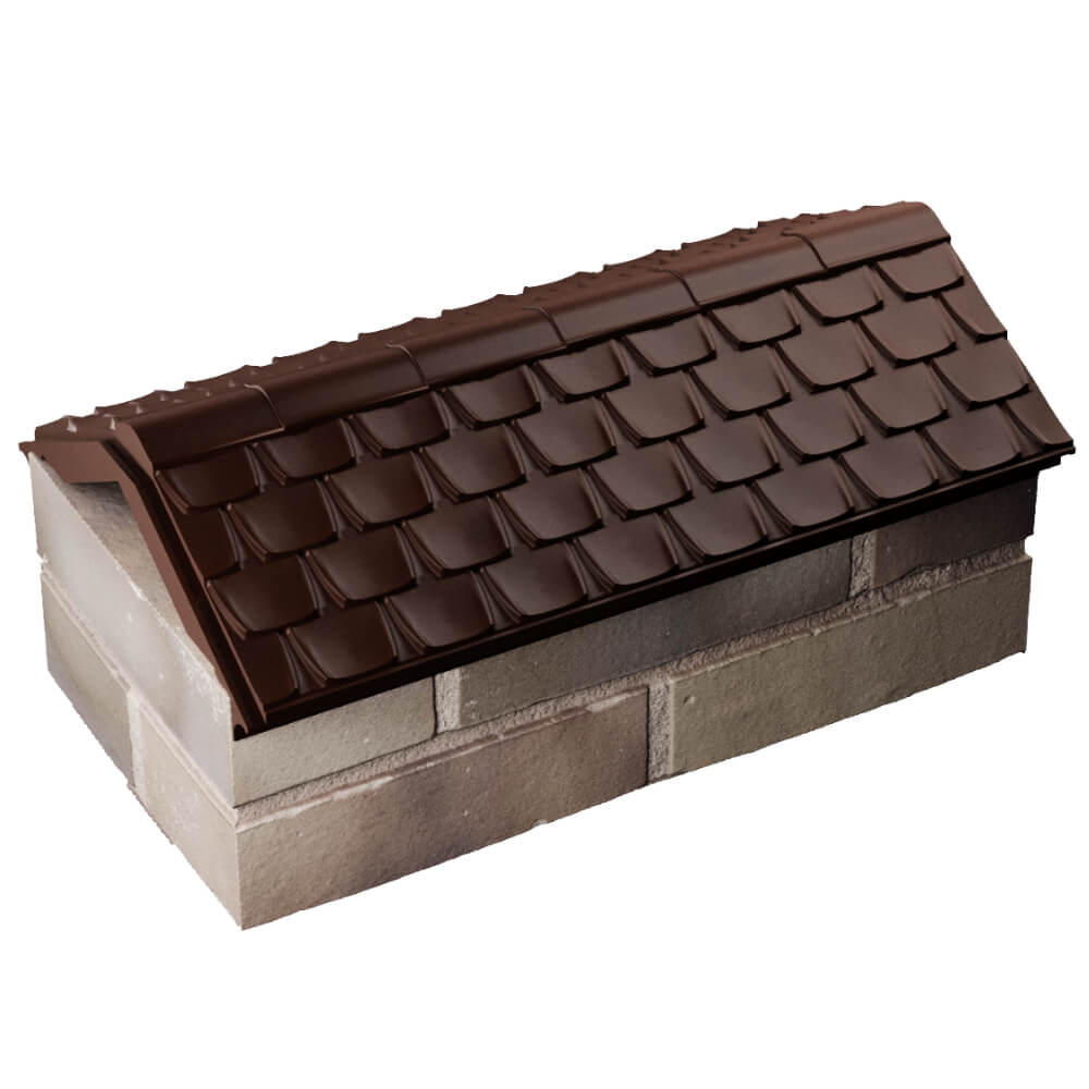 Парапет Zking Эльбрус Коричневый с посадкой на 1 кирпич (255мм) в Гуково фото