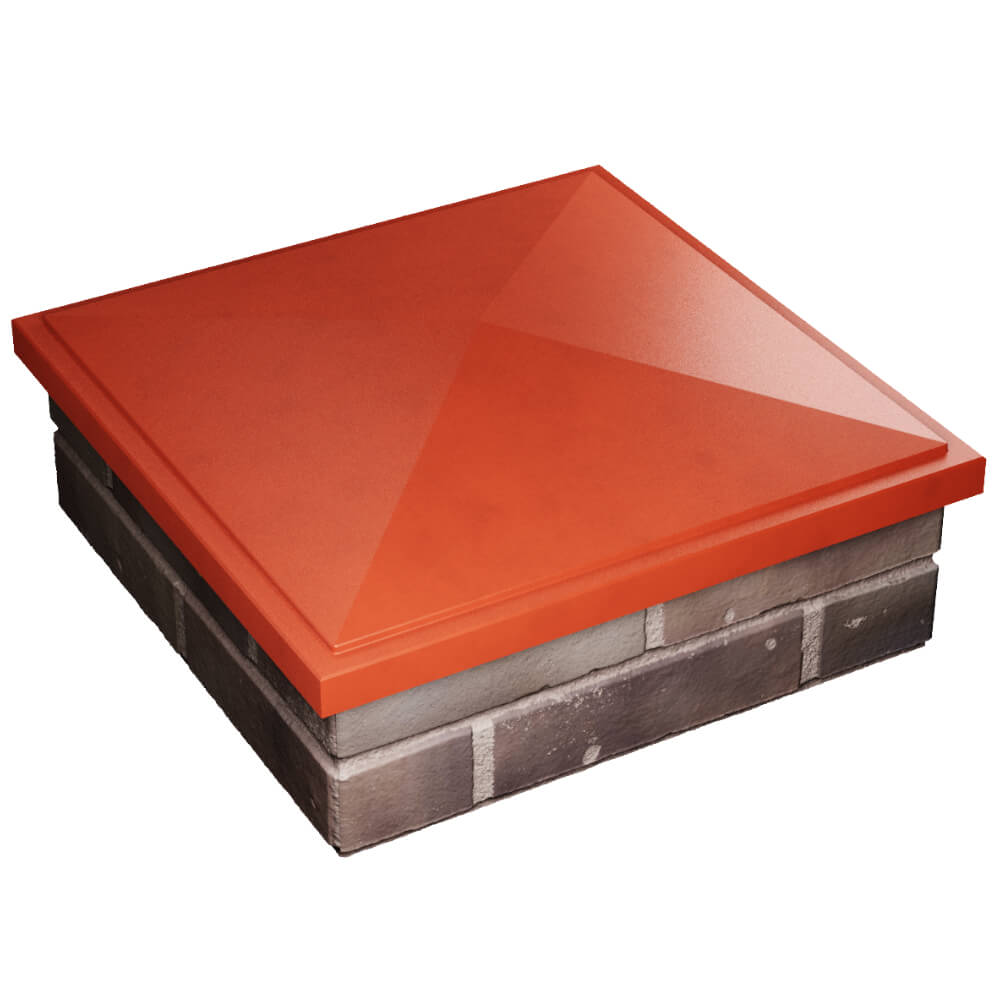 Колпак Zking БонаМоно Красный на столб 2х2 кирпича (515х515, 530х530мм) в Гуково фото