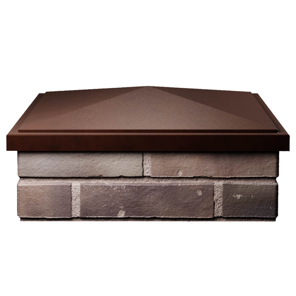 Колпак Zking БонаМоно Коричневый на столб 2х2 кирпича (515х515, 530х530мм) Гуково фото