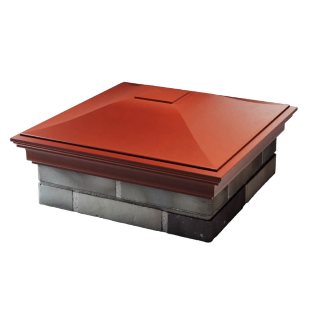 Колпак Zking Монблан Красный на столб 2х2 кирпича (515х515мм) в Гуково фото