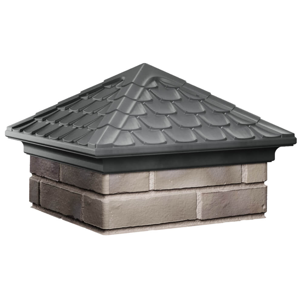 Колпак Zking Эльбрус Серый на столб 1.5х1.5 кирпича (385х385мм) в Гуково фото