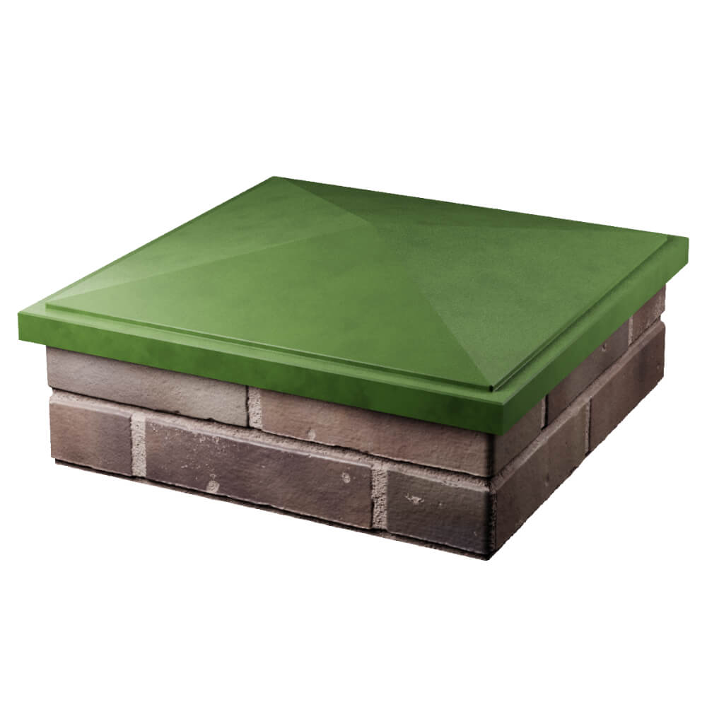 Колпак Zking БонаМоно Зеленый на столб 2х2 кирпича (515х515, 530х530мм) в Гуково фото