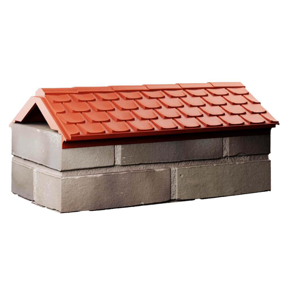 Парапет Zking Эльбрус Красный с посадкой на 1 кирпич (255мм) Гуково фото