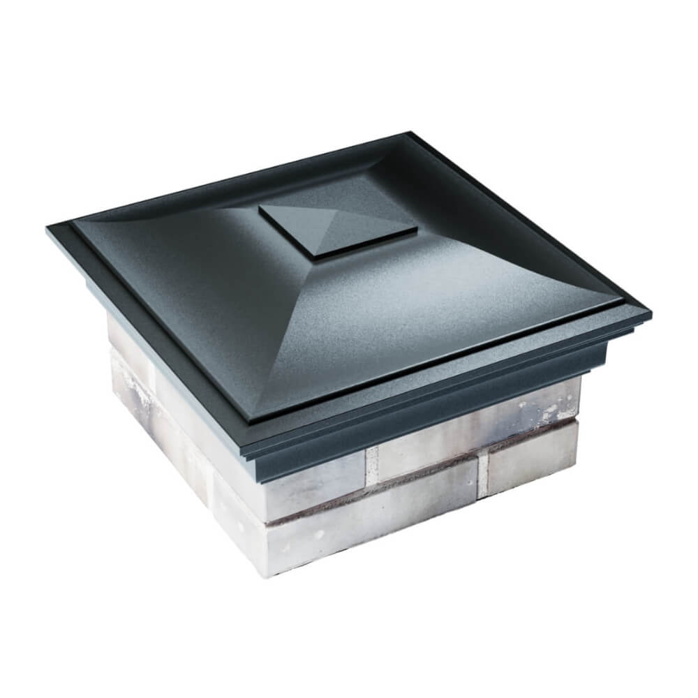 Колпак Zking Монблан Черный на столб 1.5х1.5 еврокирпича 0.7НФ (355х355мм) в Гуково фото