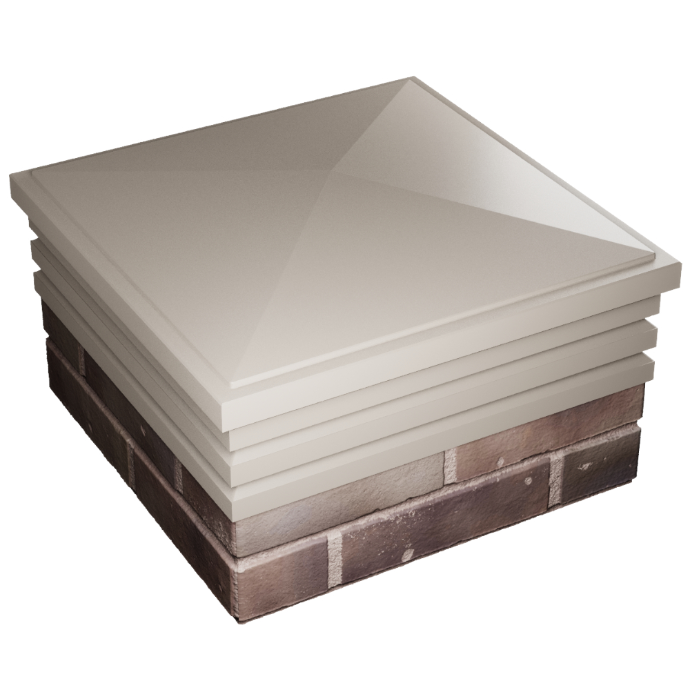 Колпак Zking Бона ХайТек Бежевый на столб 2х2 кирпича (513х513мм) в Гуково фото