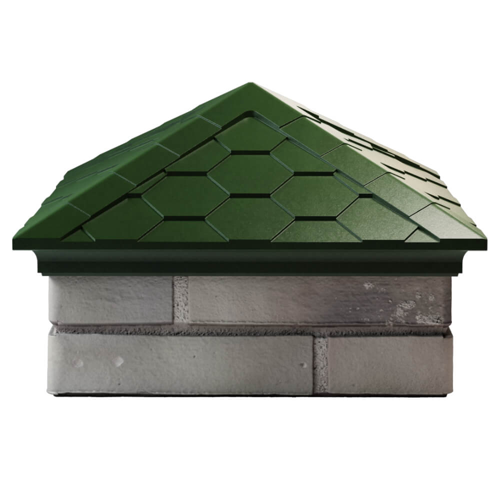 Колпак Zking Эверест Зеленый на столб 1.5х1.5 кирпича (390х390мм) Гуково фото